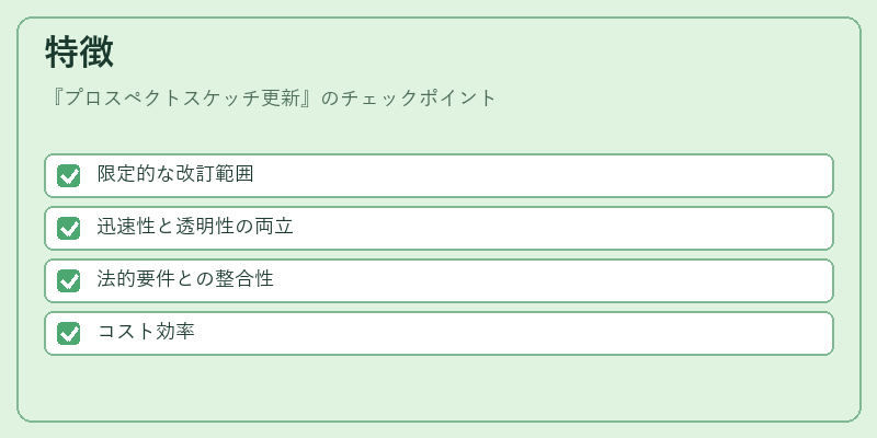 特徴(プロスペクトスケッチ更新)の図解