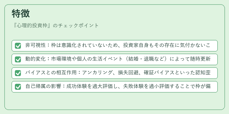 特徴(心理的投資枠)の図解
