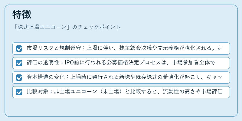 特徴(株式上場ユニコーン)の図解
