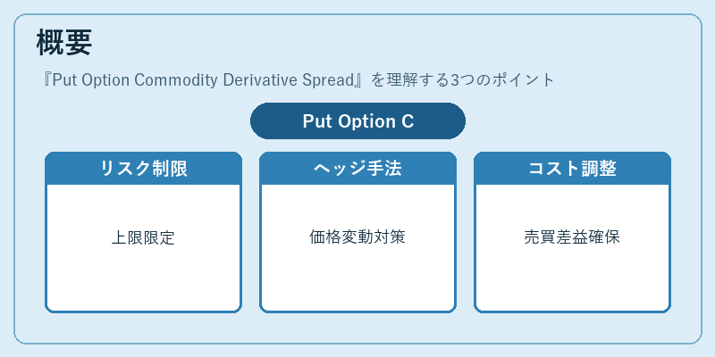 概要（Put Option Commodity Derivative Spread）の図解