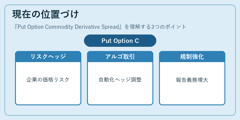現在の位置づけ（Put Option Commodity Derivative Spread）の図解