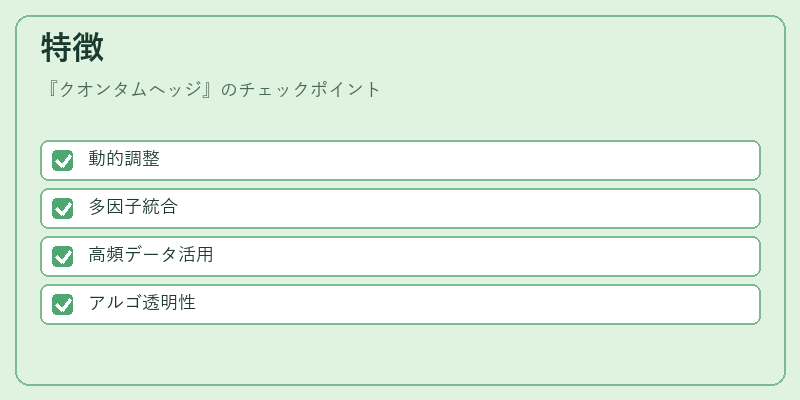 特徴（クオンタムヘッジ）の図解