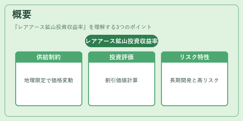 概要（レアアース鉱山投資収益率）の図解