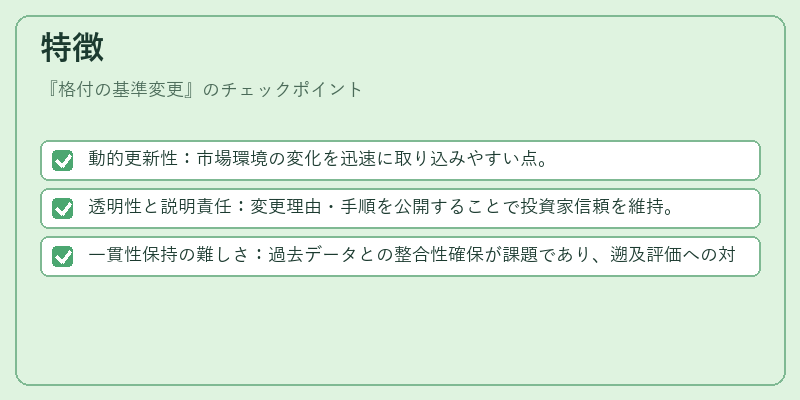 特徴（格付の基準変更）の図解