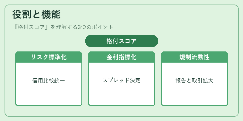役割と機能（格付スコア）の図解
