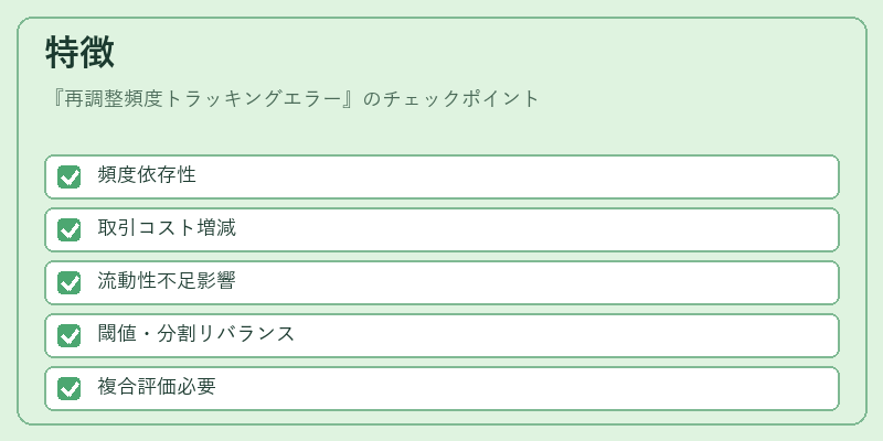 特徴（再調整頻度トラッキングエラー）の図解