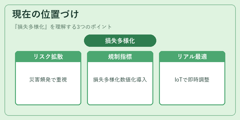現在の位置づけ(損失多様化)の図解