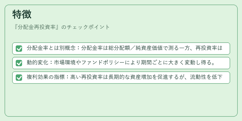 特徴（分配金再投資率）の図解