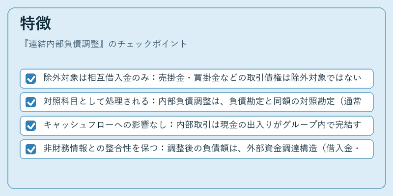 特徴（連結内部負債調整）の図解