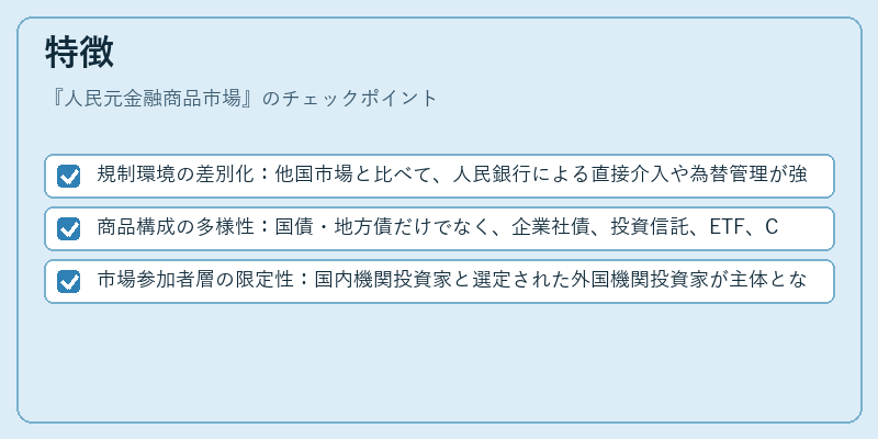 特徴（人民元金融商品市場）の図解