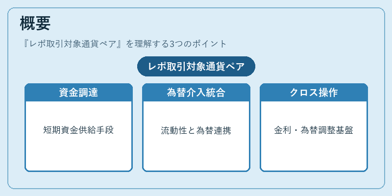 概要（レポ取引対象通貨ペア）の図解