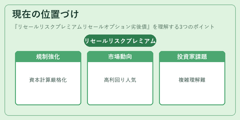 現在の位置づけ（リセールリスクプレミアムリセールオプション劣後債）の図解