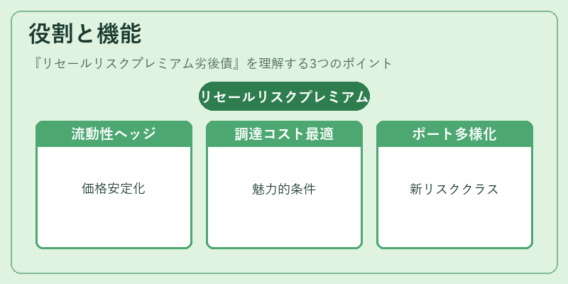 役割と機能（リセールリスクプレミアム劣後債）の図解