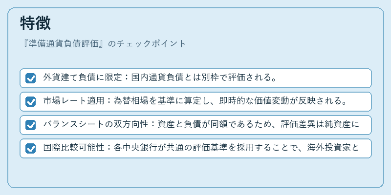 特徴（準備通貨負債評価）の図解
