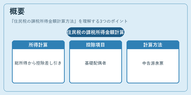 概要（住民税の課税所得金額計算方法）の図解