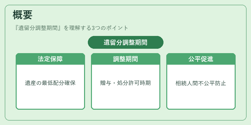 概要（遺留分調整期間）の図解