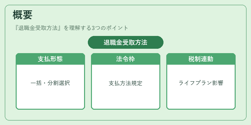 概要(退職金受取方法)の図解