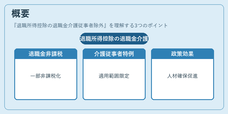 概要（退職所得控除の退職金介護従事者除外）の図解