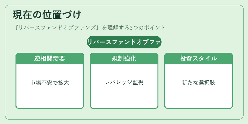 現在の位置づけ（リバースファンドオブファンズ）の図解