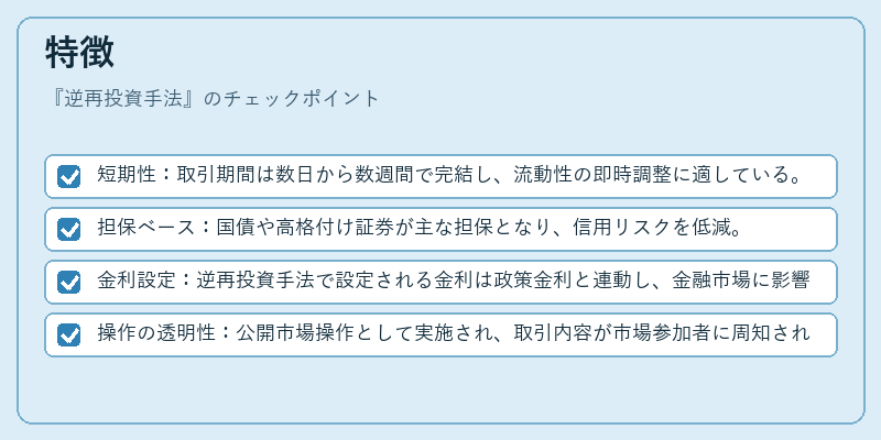 特徴（逆再投資手法）の図解