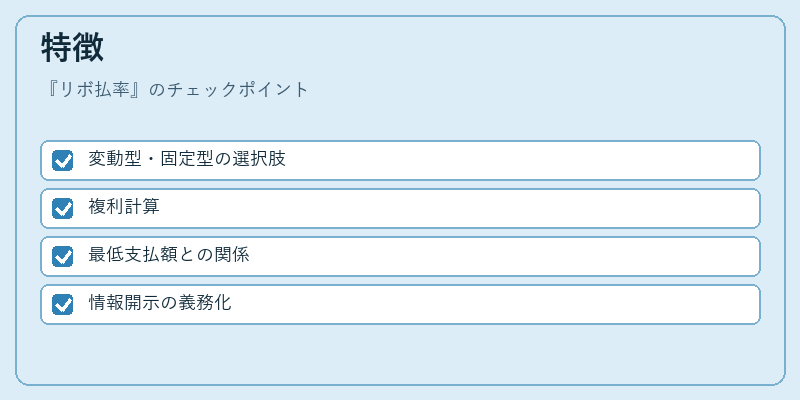 特徴（リボ払率）の図解