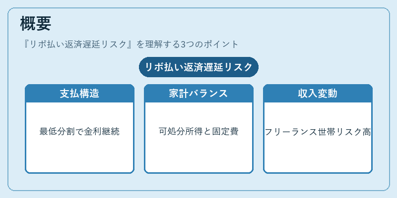 概要(リボ払い返済遅延リスク)の図解