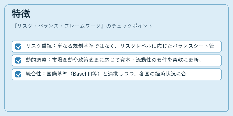 特徴（リスク・バランス・フレームワーク）の図解