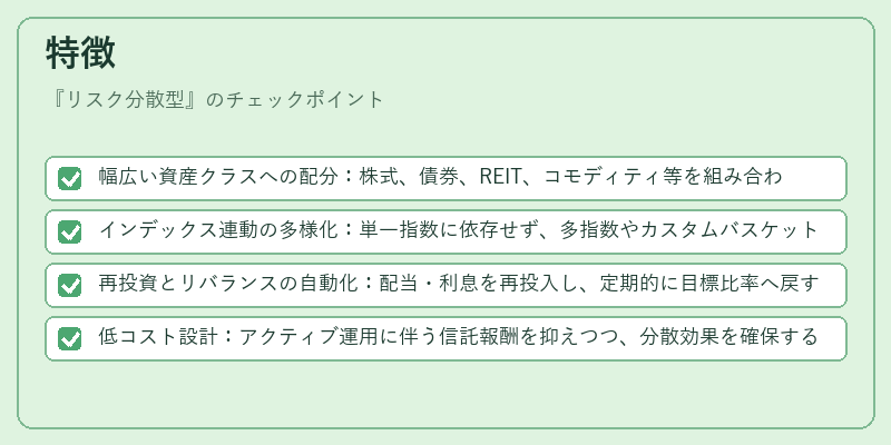 特徴（リスク分散型）の図解