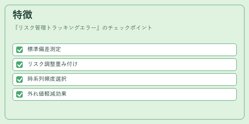 特徴（リスク管理トラッキングエラー）の図解