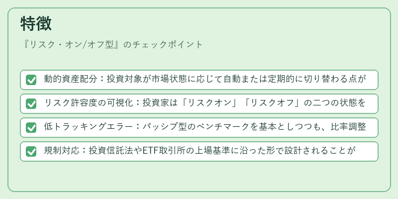 特徴（リスク・オン/オフ型）の図解