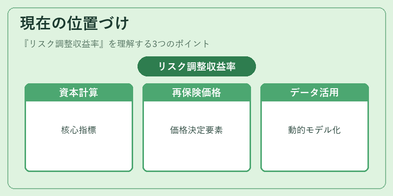現在の位置づけ（リスク調整収益率）の図解