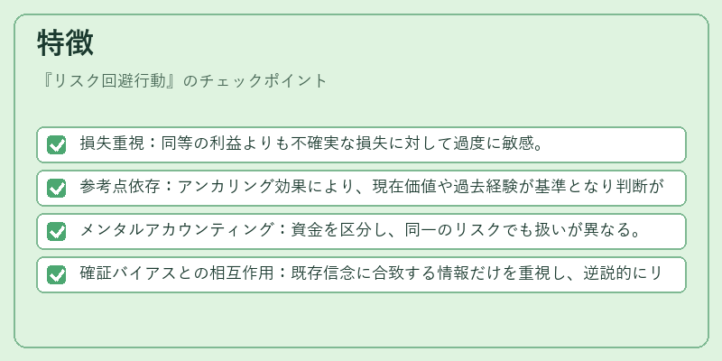 特徴(リスク回避行動)の図解