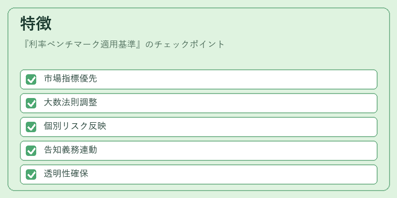 特徴（利率ベンチマーク適用基準）の図解