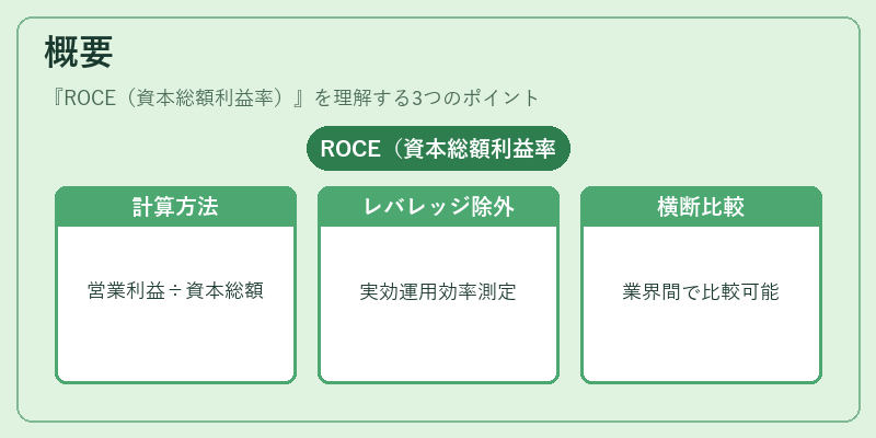 概要（ROCE（資本総額利益率））の図解