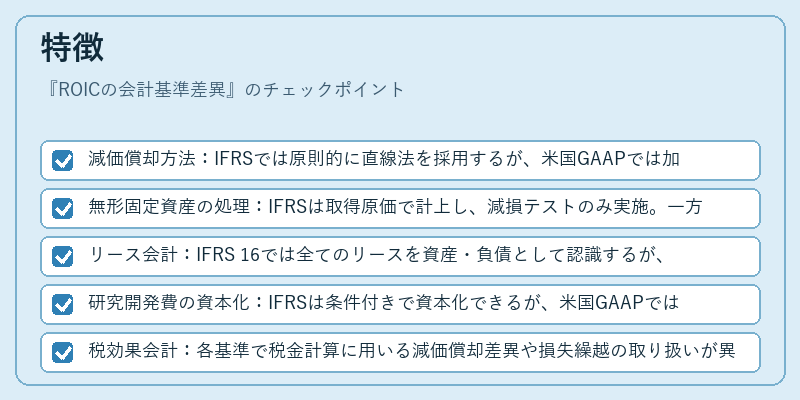 特徴（ROICの会計基準差異）の図解