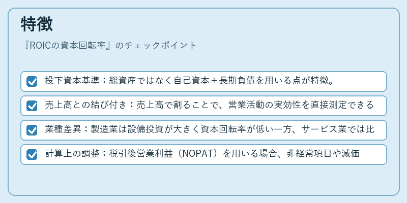 特徴（ROICの資本回転率）の図解