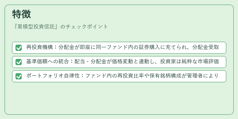特徴（累積型投資信託）の図解