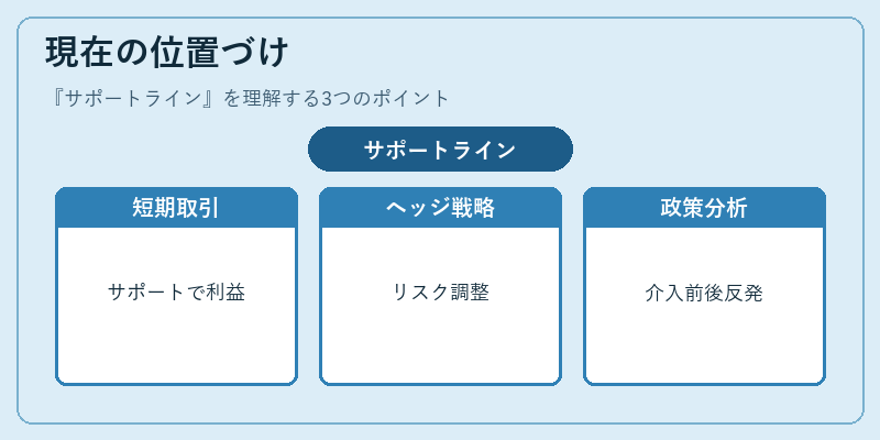 現在の位置づけ(サポートライン)の図解