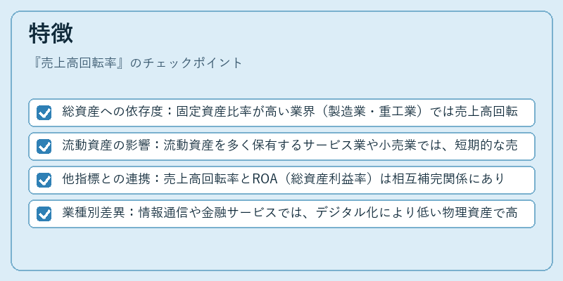 特徴（売上高回転率）の図解