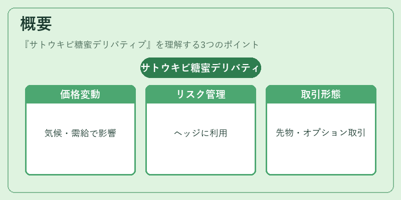 概要(サトウキビ糖蜜デリバティブ)の図解