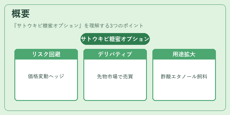 概要（サトウキビ糖蜜オプション）の図解