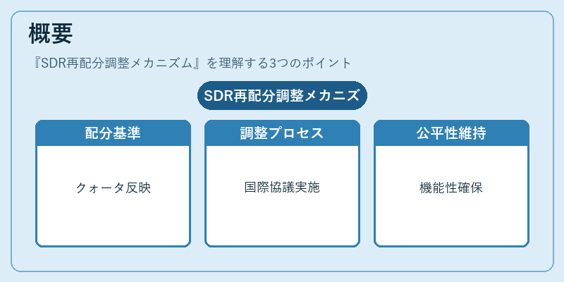 概要（SDR再配分調整メカニズム）の図解