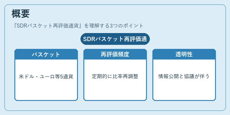 概要（SDRバスケット再評価通貨）の図解