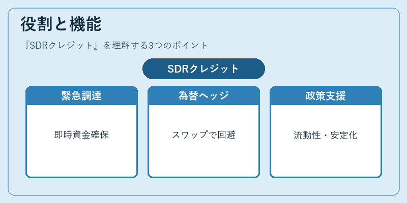 役割と機能（SDRクレジット）の図解