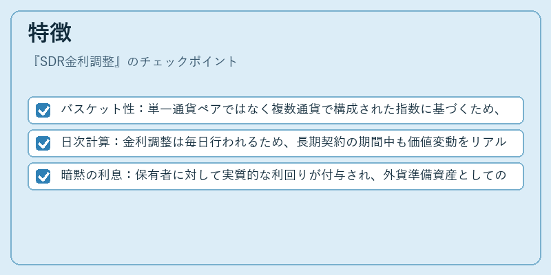 特徴（SDR金利調整）の図解
