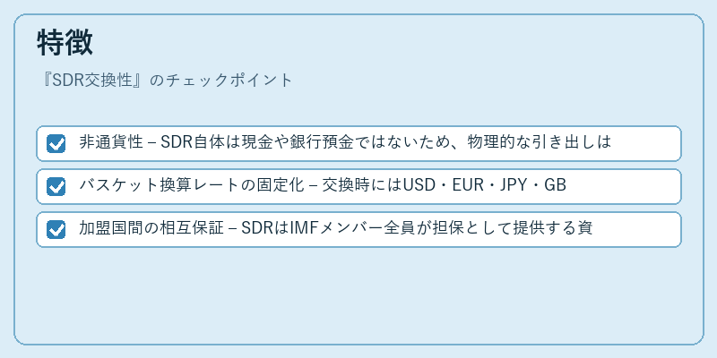 特徴（SDR交換性）の図解