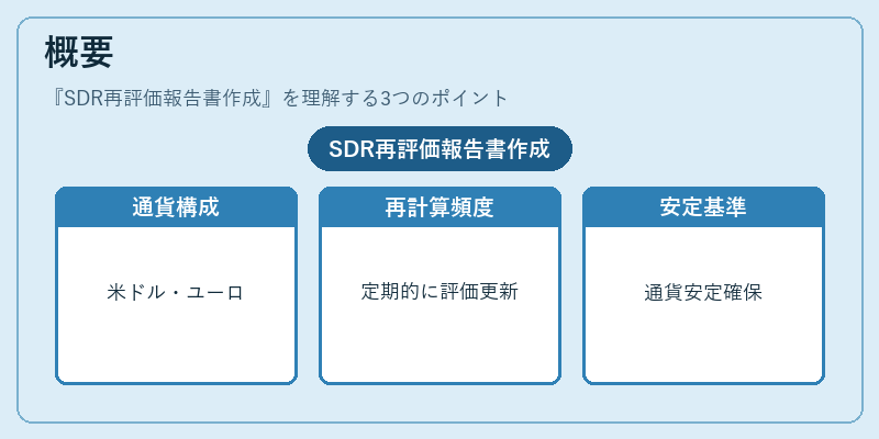 概要（SDR再評価報告書作成）の図解