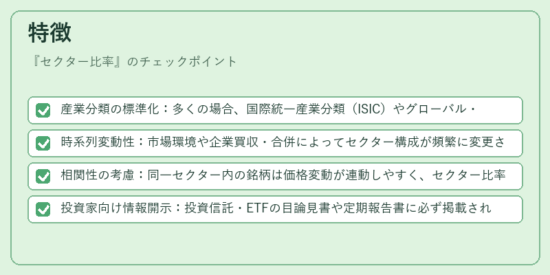 特徴（セクター比率）の図解
