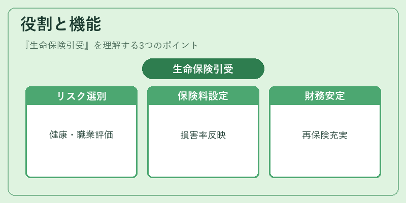 役割と機能(生命保険引受)の図解
