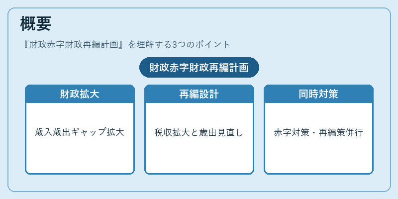概要（財政赤字財政再編計画）の図解
